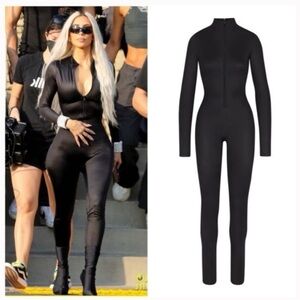 New! Skims All-In-One Shine Mock Neck Long Sleeve Onesie Size 2X